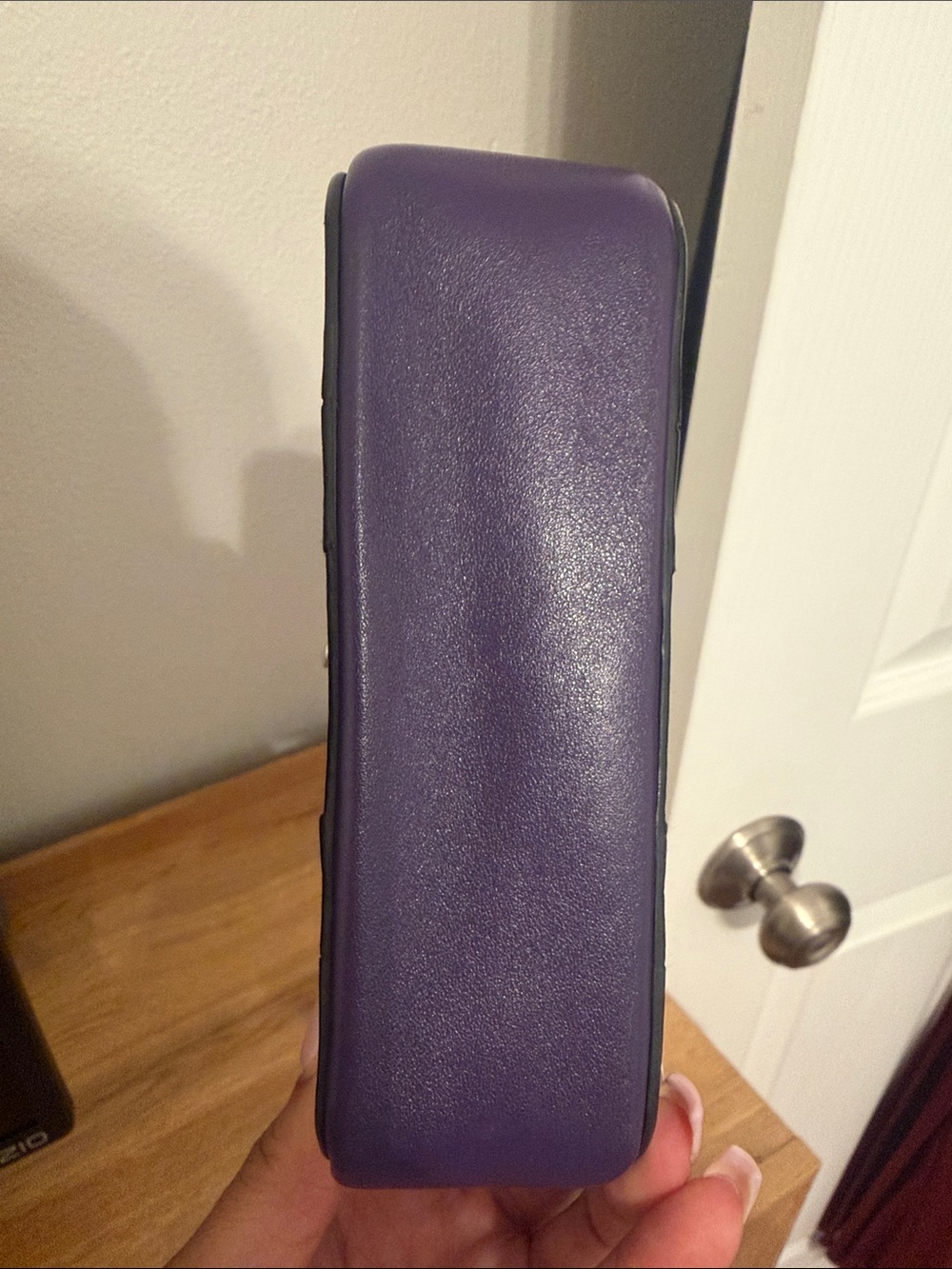 Prada Purple City Calfskin Studded Elektra Turn Lock clutch bag - Picture 2 of 10